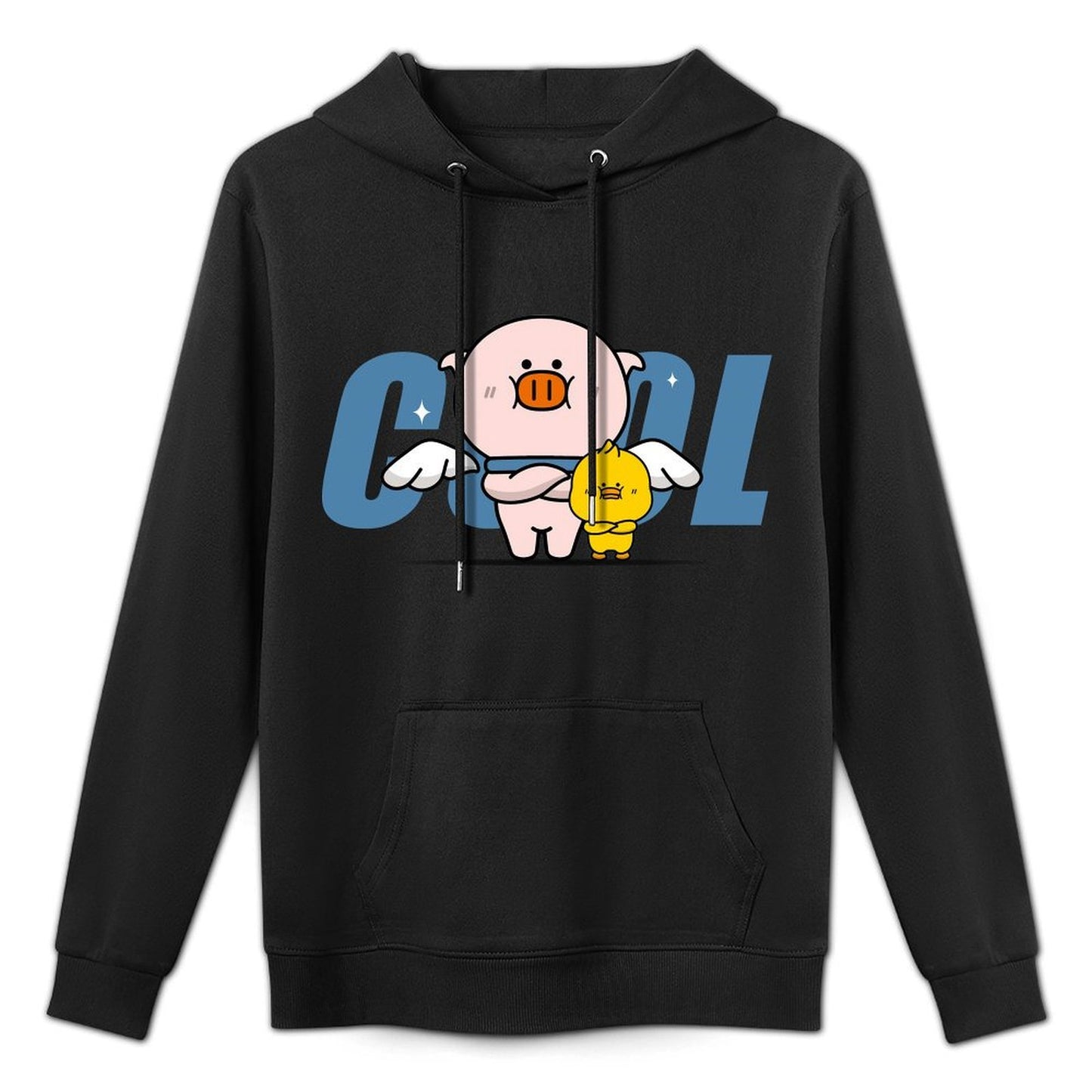 Relaxed Eco-Conscious Front Graphic Hoodies