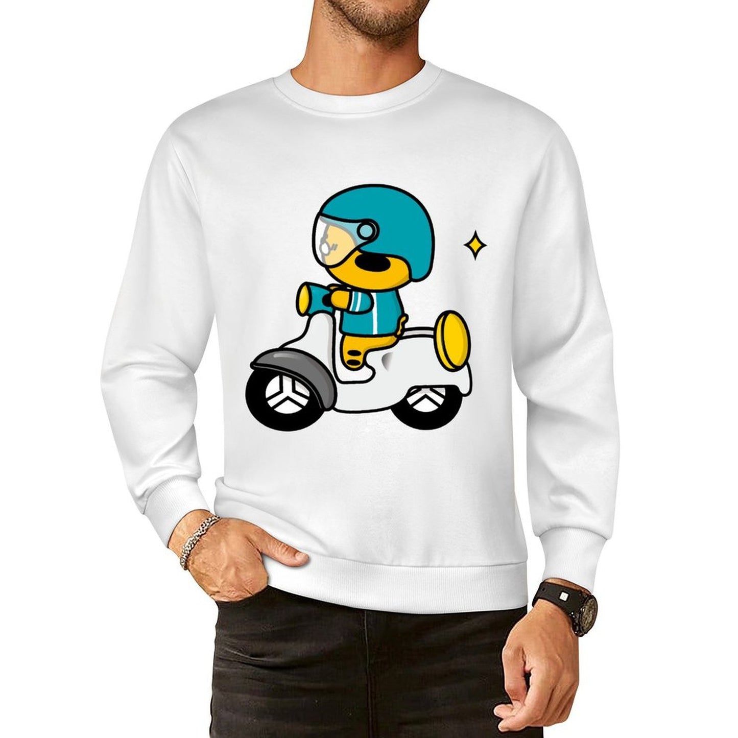 Front Patterned Long Sleeve TopEverydaySeries TimelessComfort