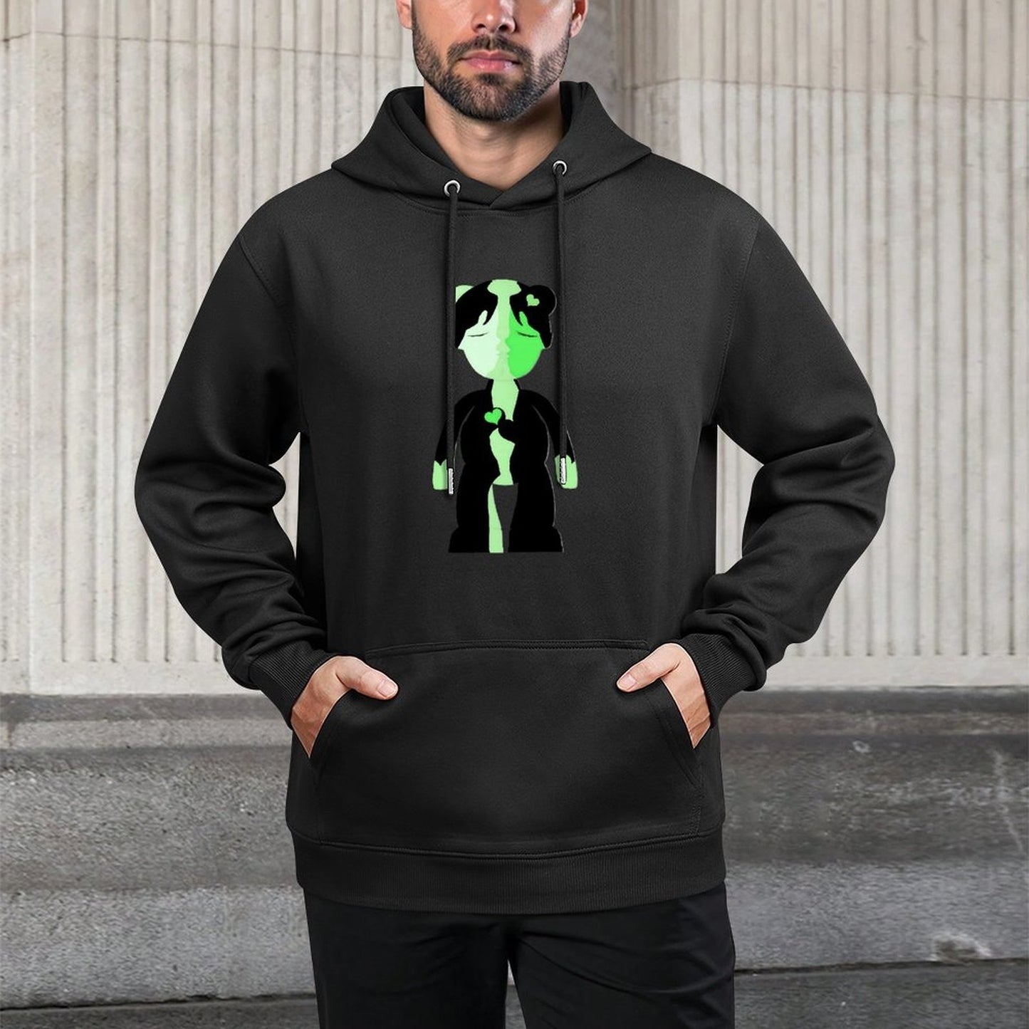 IPIB 250g Hooded Pocket Sweatshirt Front GraphicMen's Hooded  Sweatshirt6000087-6
