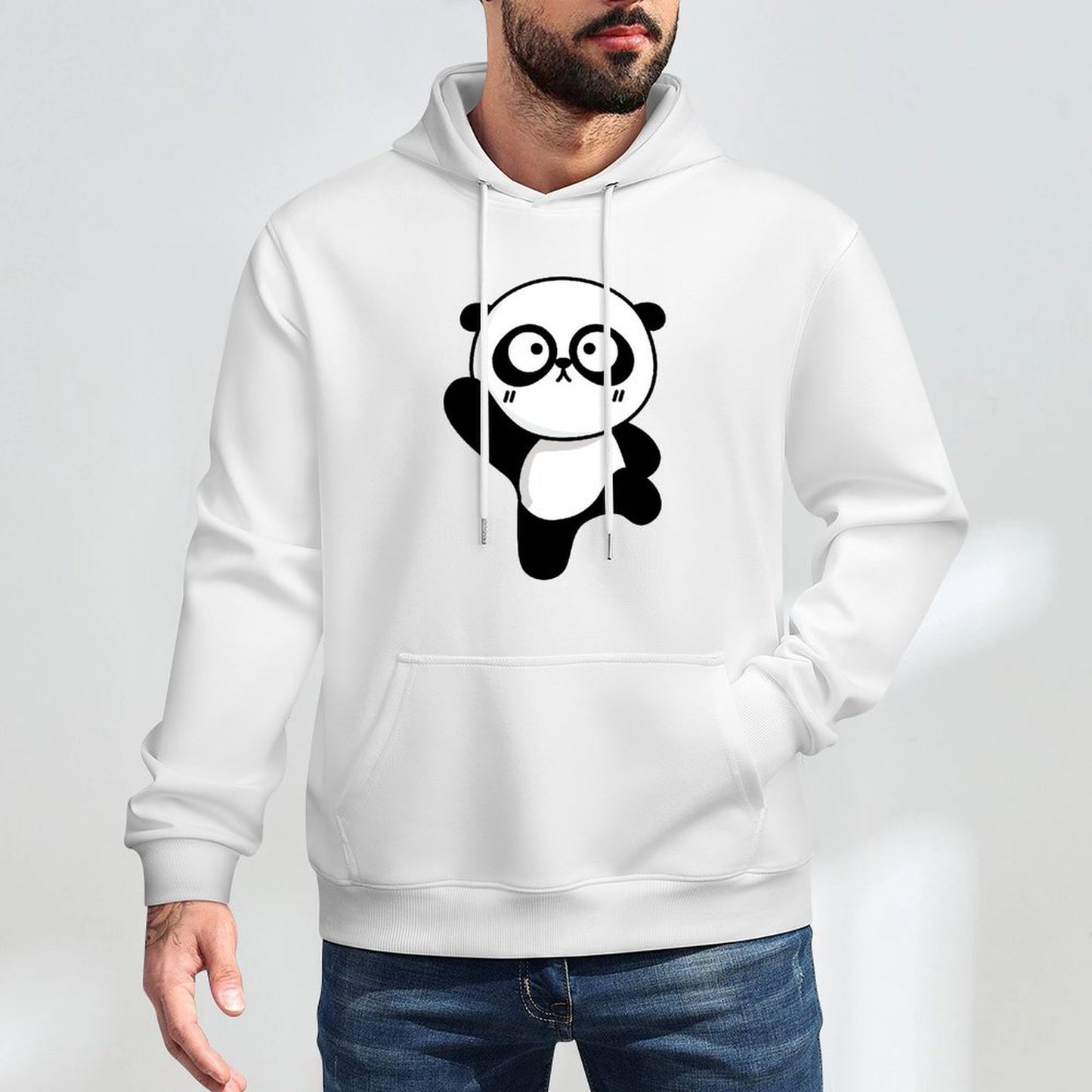 Soft-Touch Urban Front Graphic Hoodies