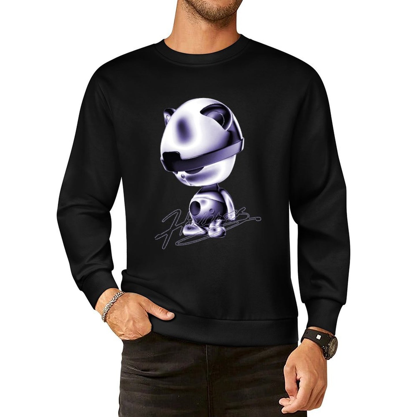 IPIB 250g Crew Neck Long Sleeve Sweatshirt Front GraphicCrew Neck Long Sleeve Sweatshirt6000027-1