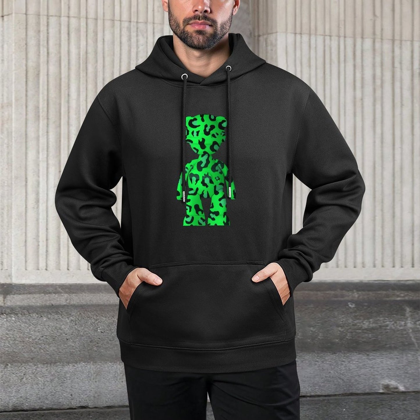IPIB 250g Hooded Pocket Sweatshirt Front GraphicMen's Hooded  Sweatshirt6000126-1