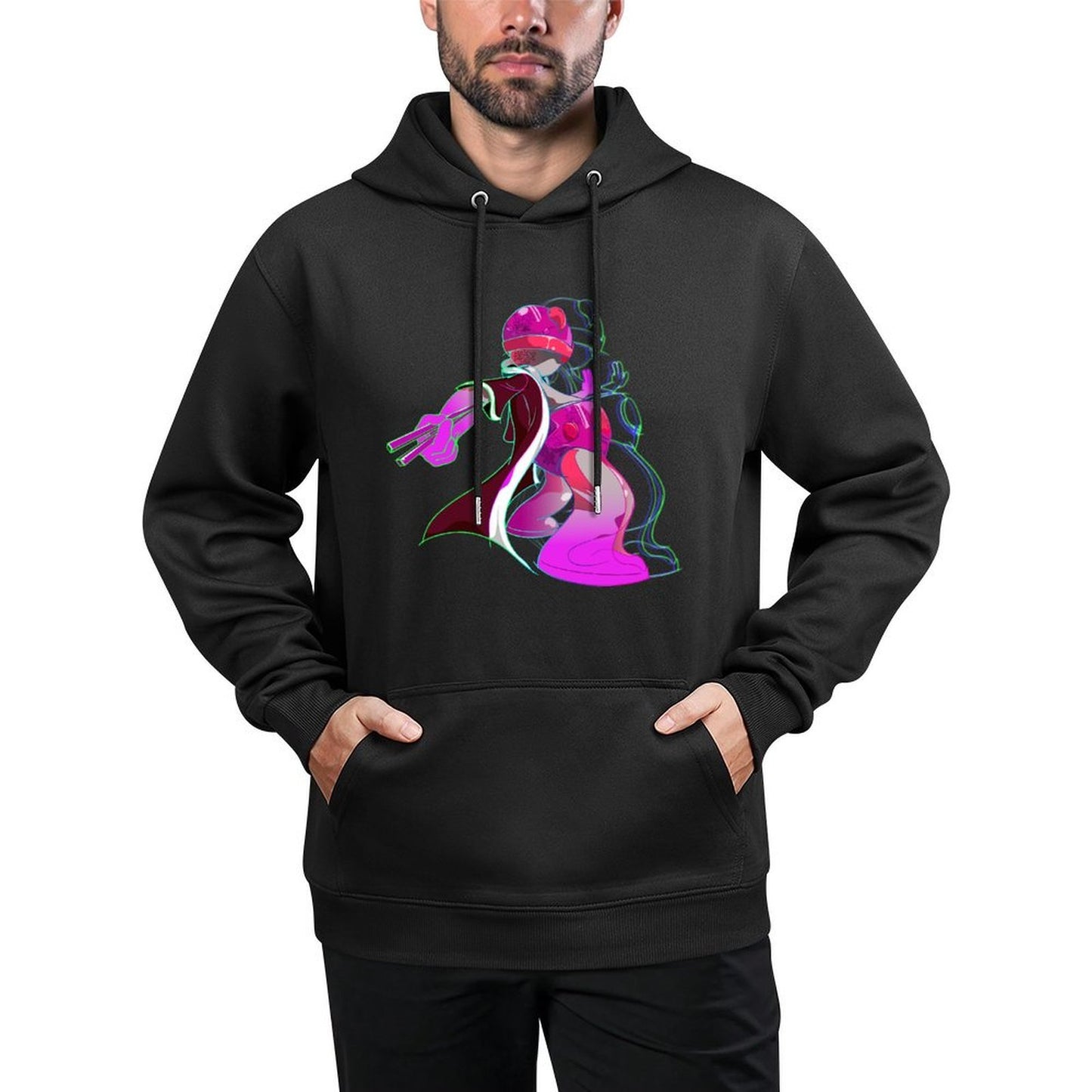 IPIB 250g Hooded Pocket Sweatshirt Front GraphicMen's Hooded  Sweatshirt6000009-2