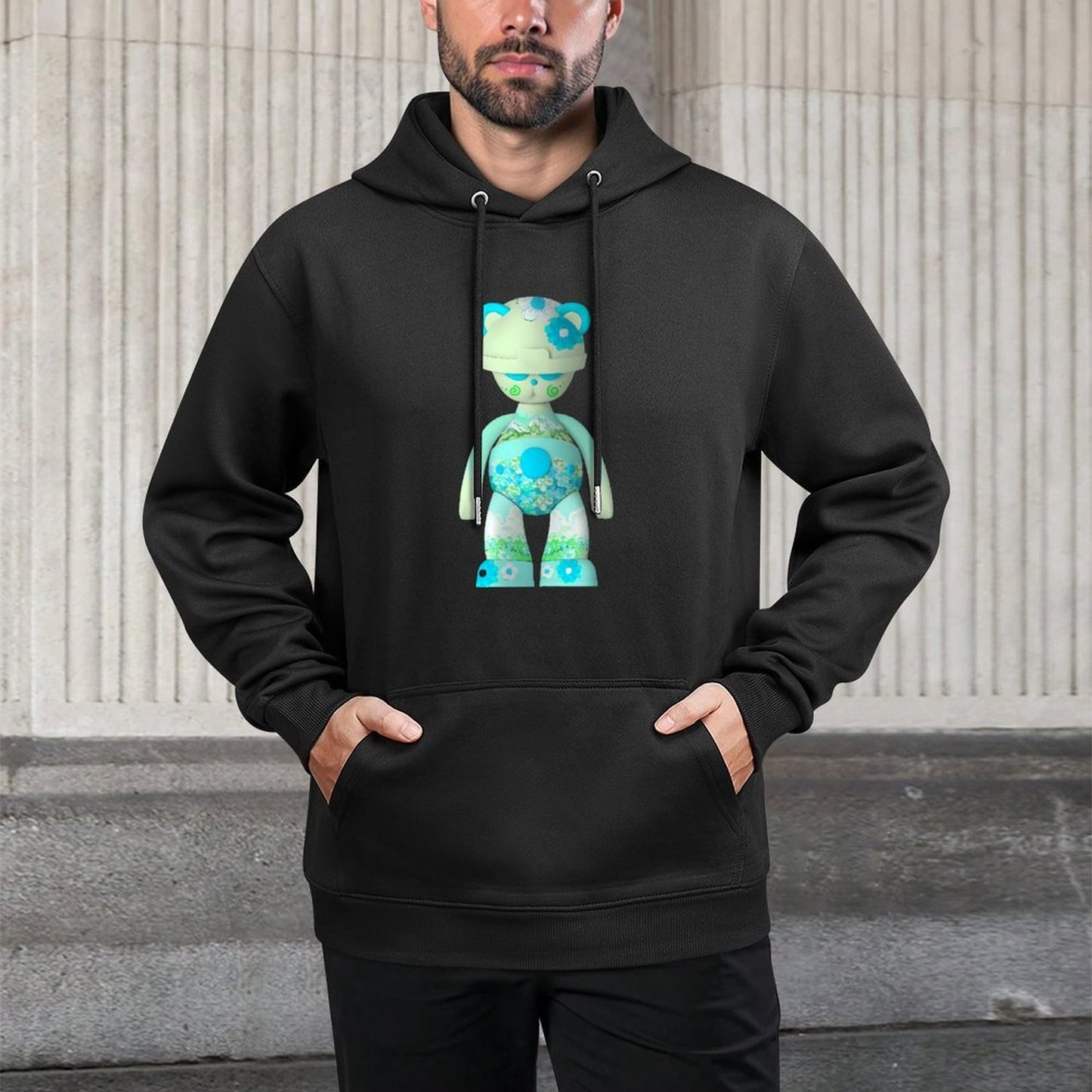 IPIB 250g Hooded Pocket Sweatshirt Front GraphicMen's Hooded  Sweatshirt6000119-1