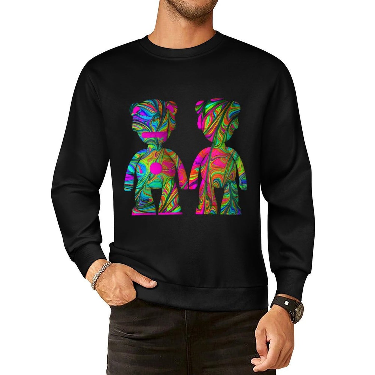IPIB 250g Crew Neck Long Sleeve Sweatshirt Front GraphicCrew Neck Long Sleeve Sweatshirt6000088-2
