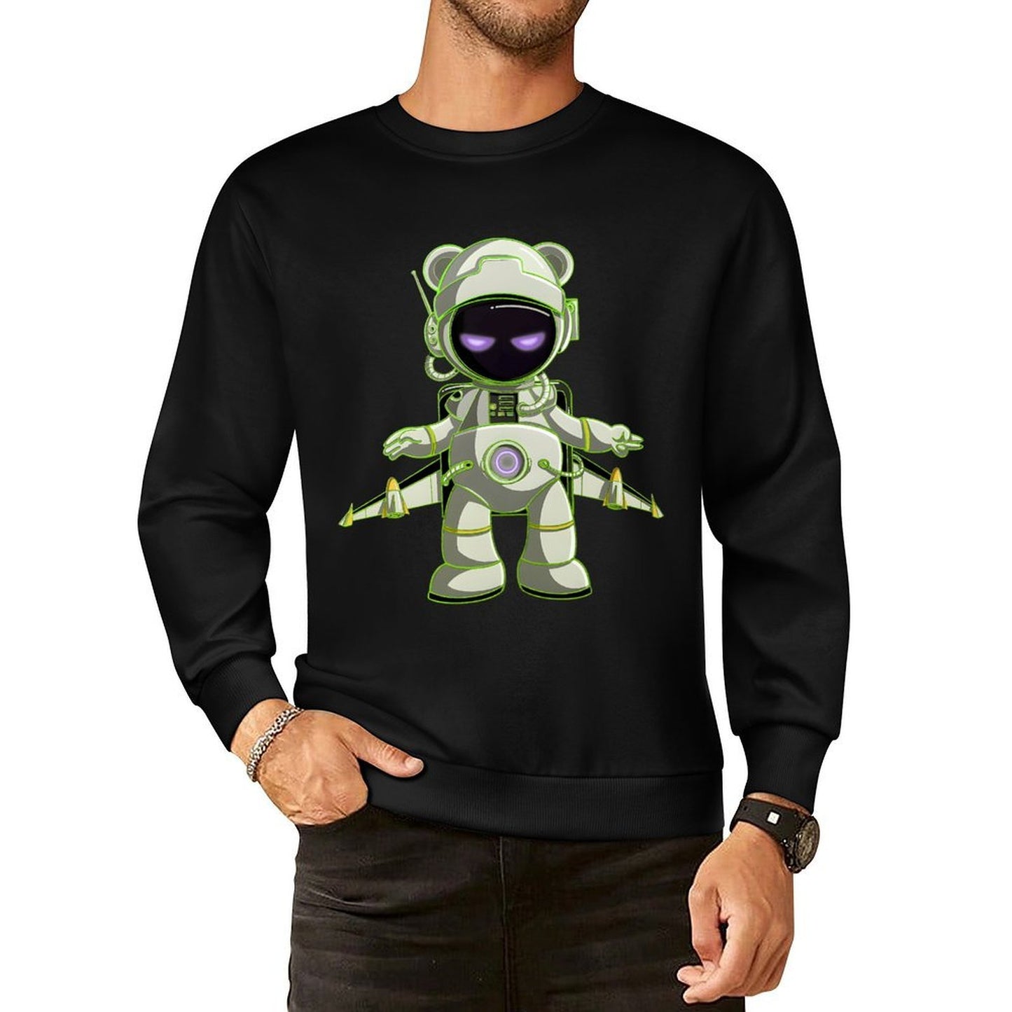 IPIB 250g Crew Neck Long Sleeve Sweatshirt Front GraphicCrew Neck Long Sleeve Sweatshirt6000064-2