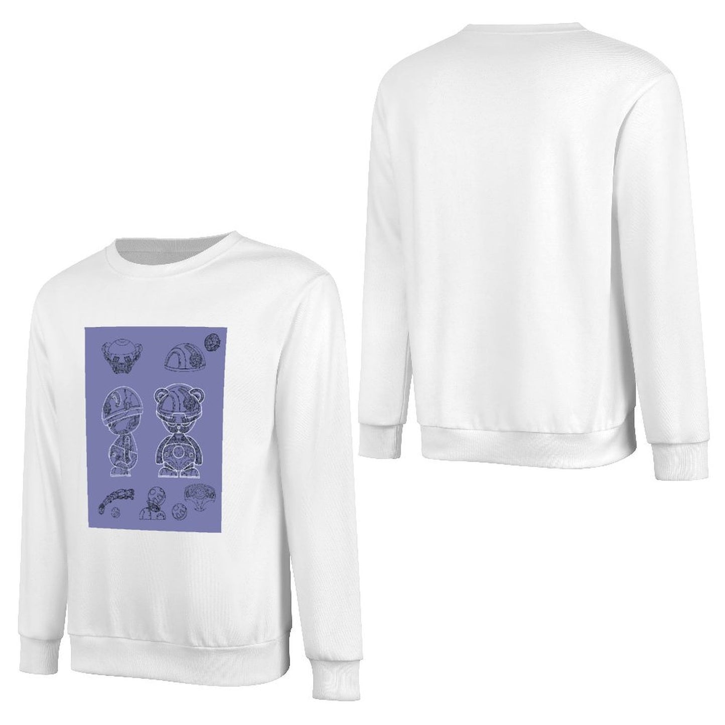 Long Sleeve With Front PatternPure Crew Neck