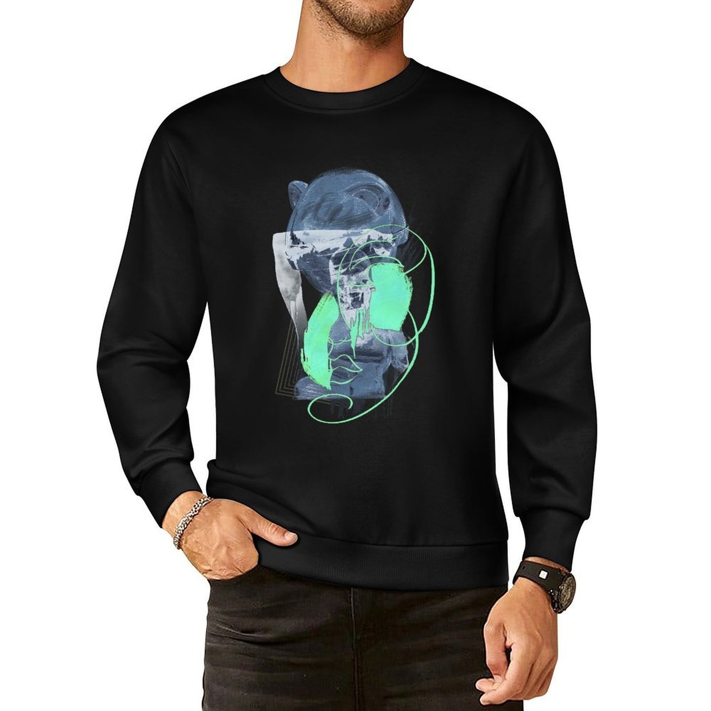 IPIB 250g Crew Neck Long Sleeve Sweatshirt Front GraphicCrew Neck Long Sleeve Sweatshirt6000019-5