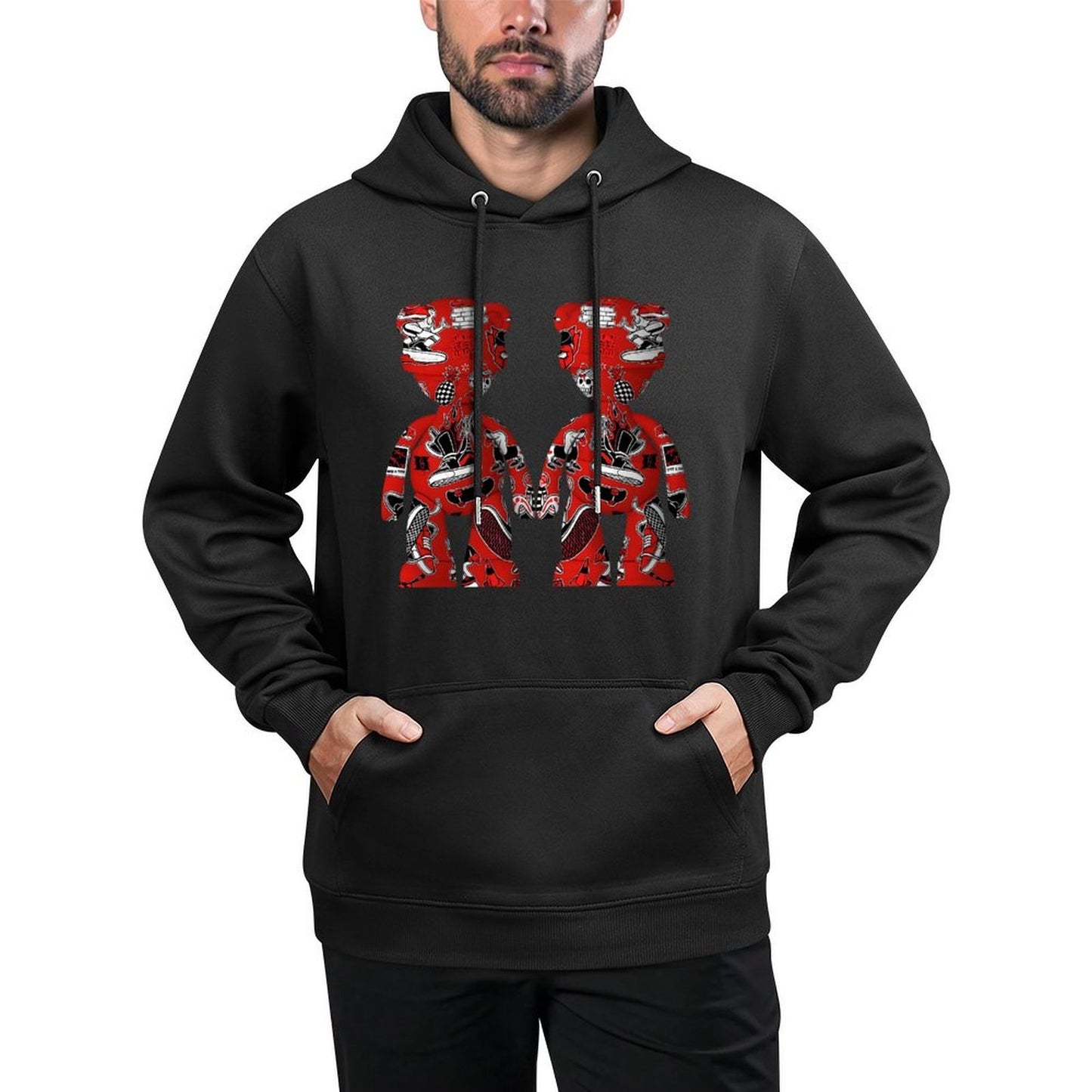 IPIB 250g Hooded Pocket Sweatshirt Front GraphicMen's Hooded  Sweatshirt6000084-1