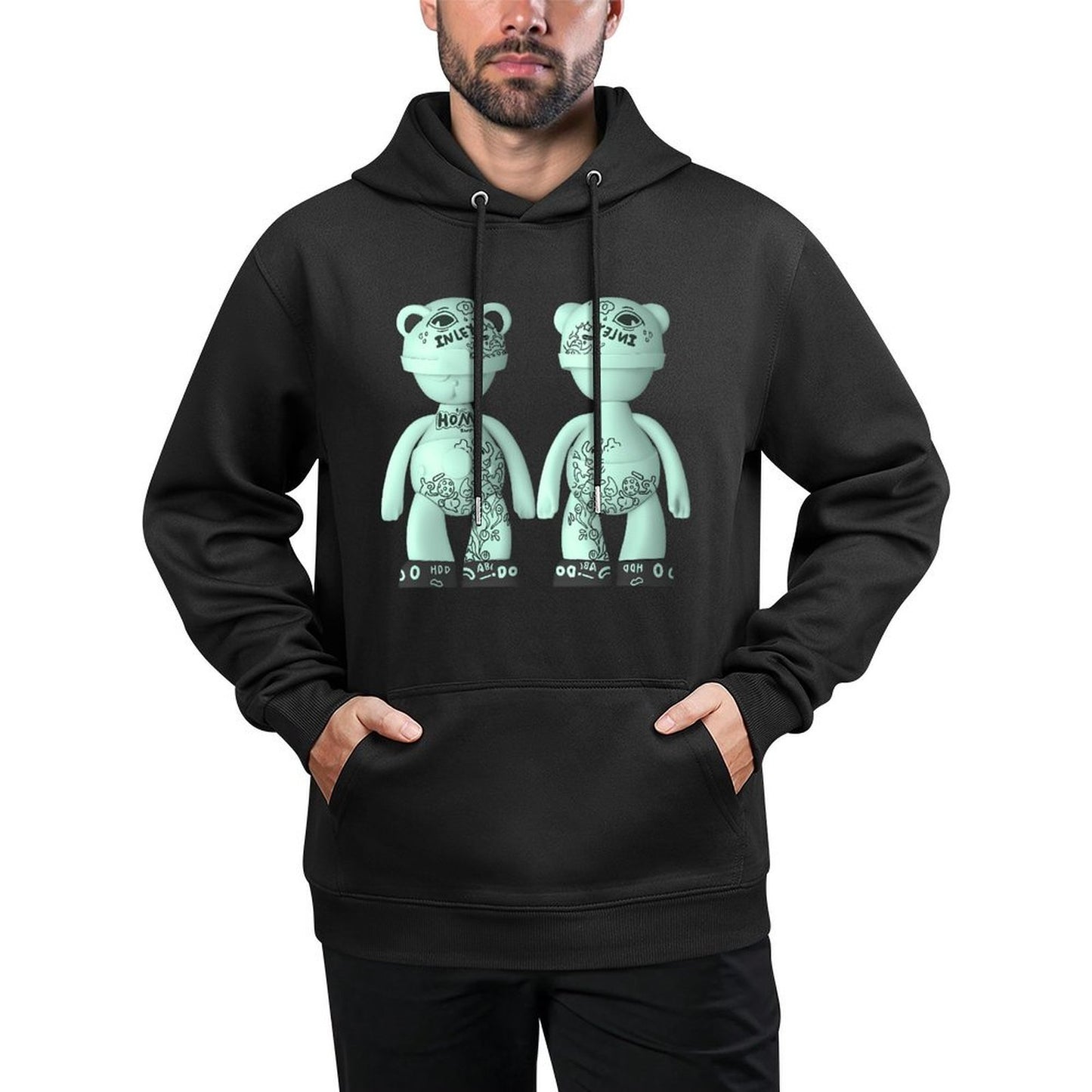 IPIB 250g Hooded Pocket Sweatshirt Front GraphicMen's Hooded  Sweatshirt6000082-3