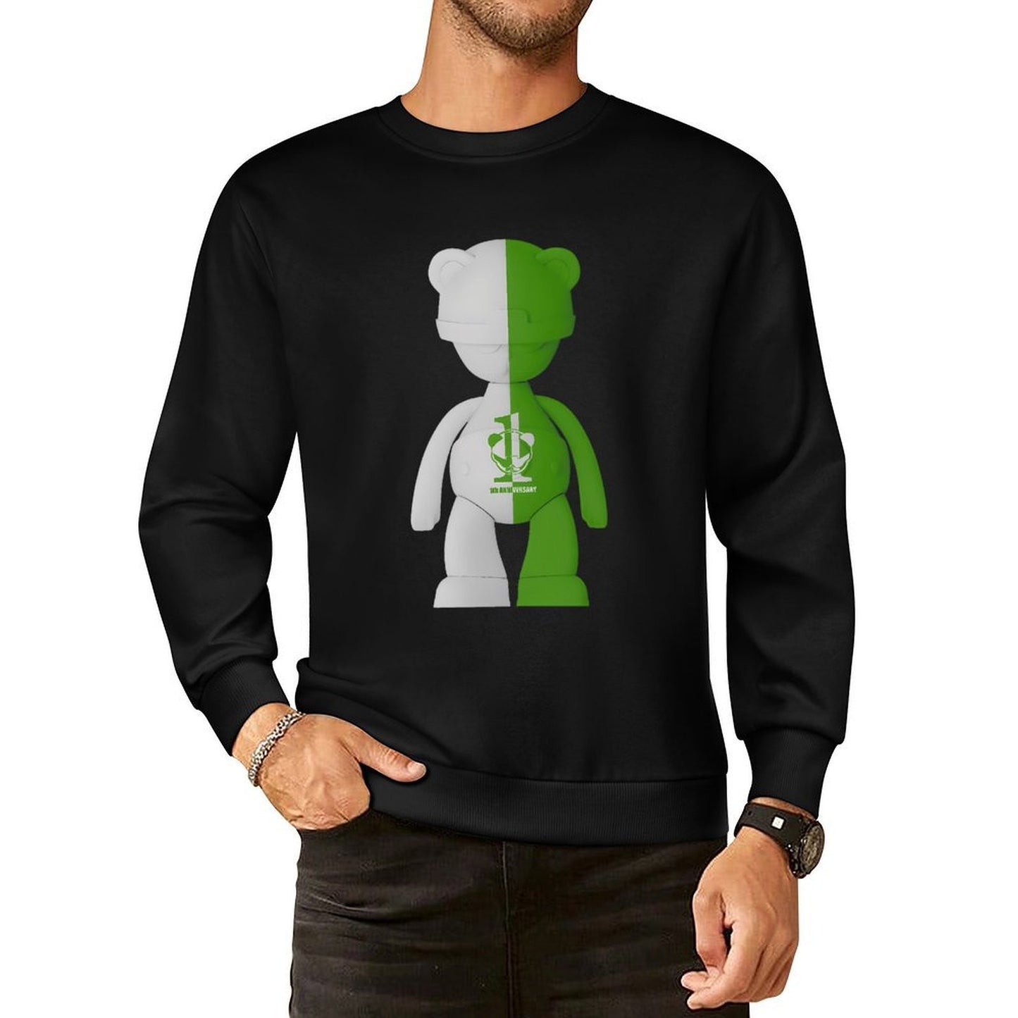 Long Sleeve With Front PatternOversized Shrink-Resistant