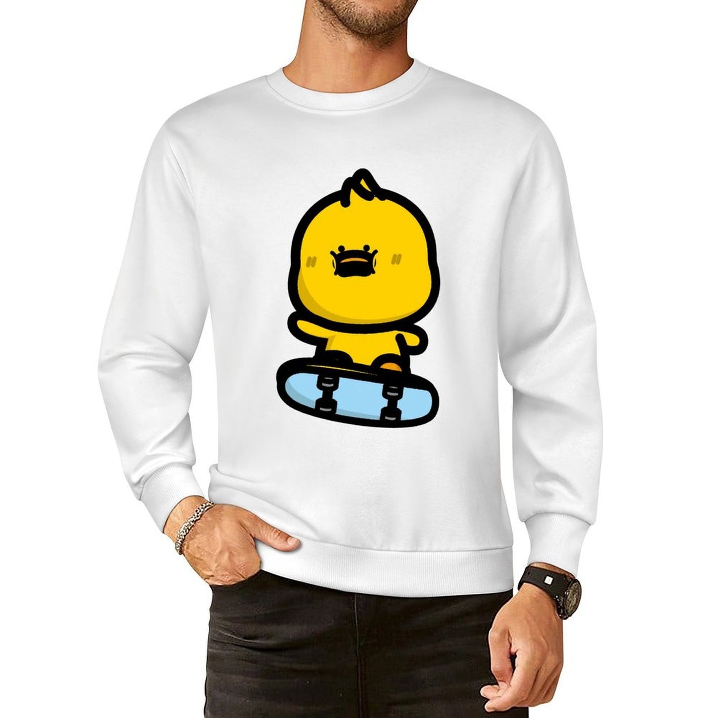 Front Patterned Long Sleeve TopSoft Neat