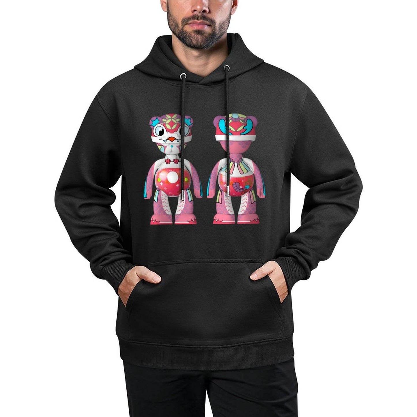 IPIB 250g Hooded Pocket Sweatshirt Front GraphicMen's Hooded  Sweatshirt6000077-4