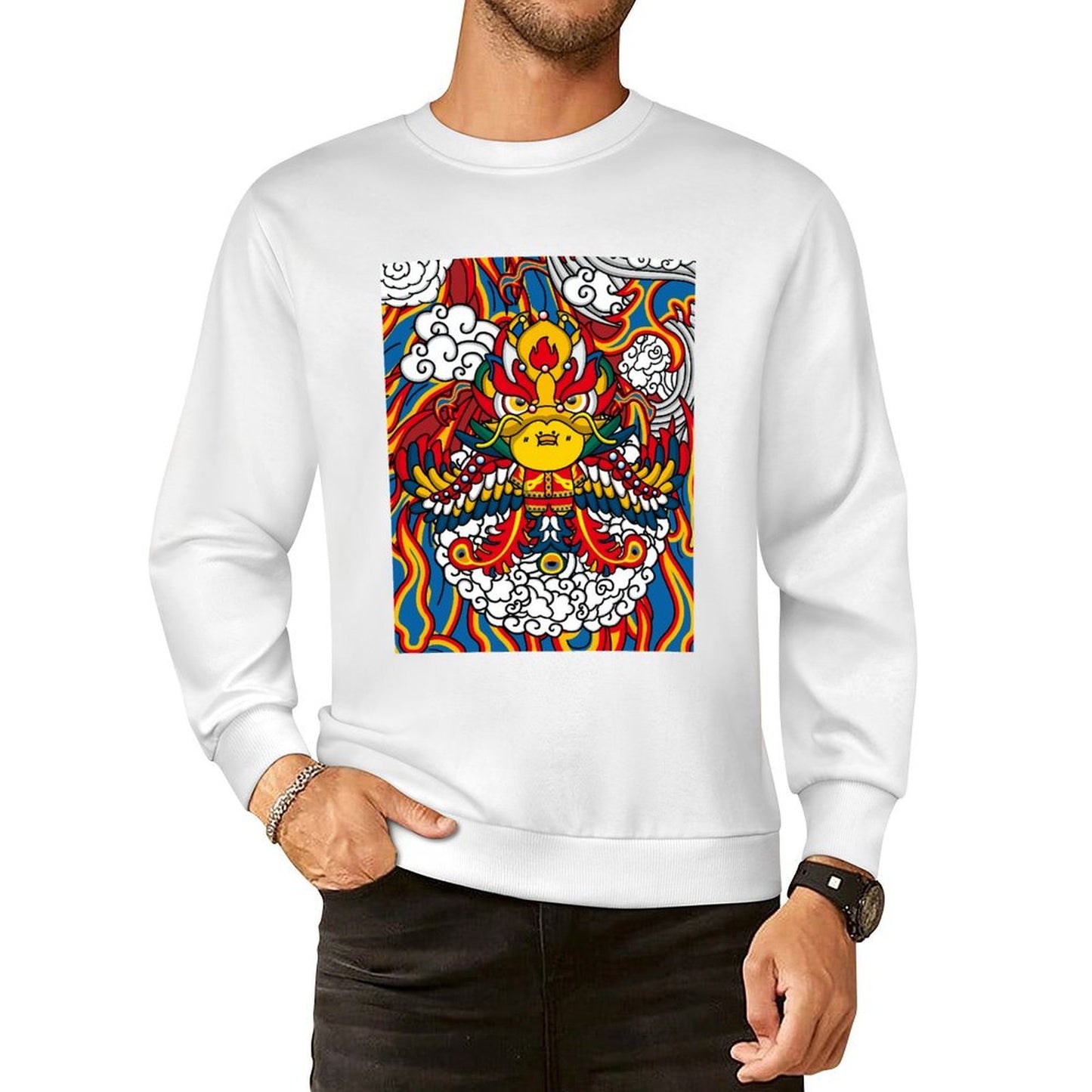 Front Patterned Long Sleeve TopSeamless ActiveWear