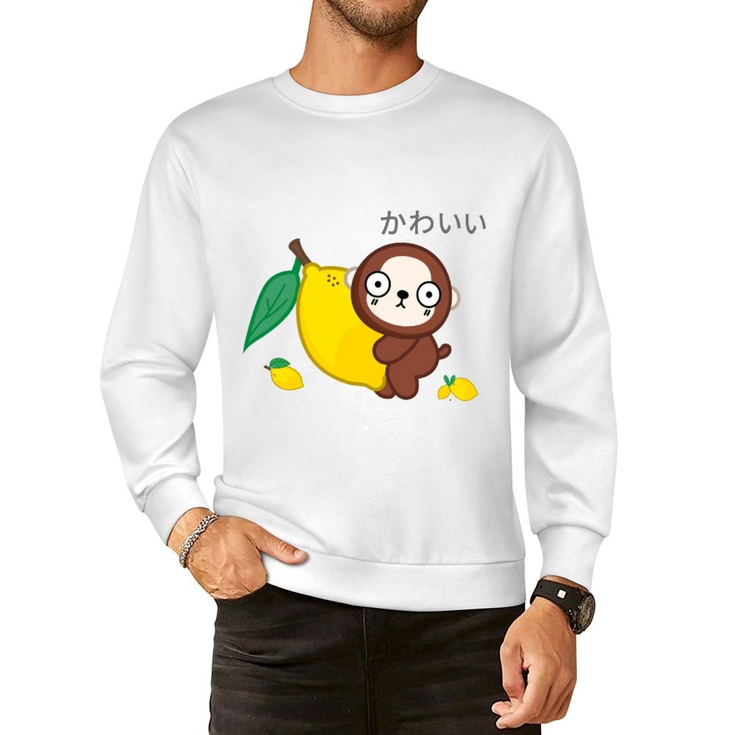 Front Patterned Long Sleeve TopNatural Signature