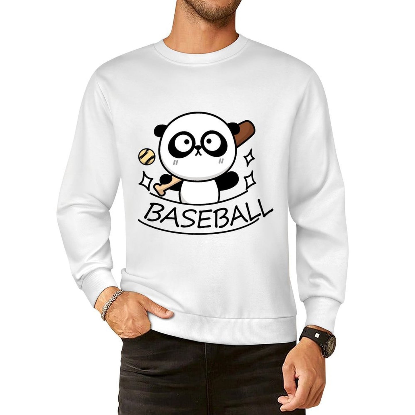 Front Patterned Long Sleeve TopSoft-Touch Classic Fit