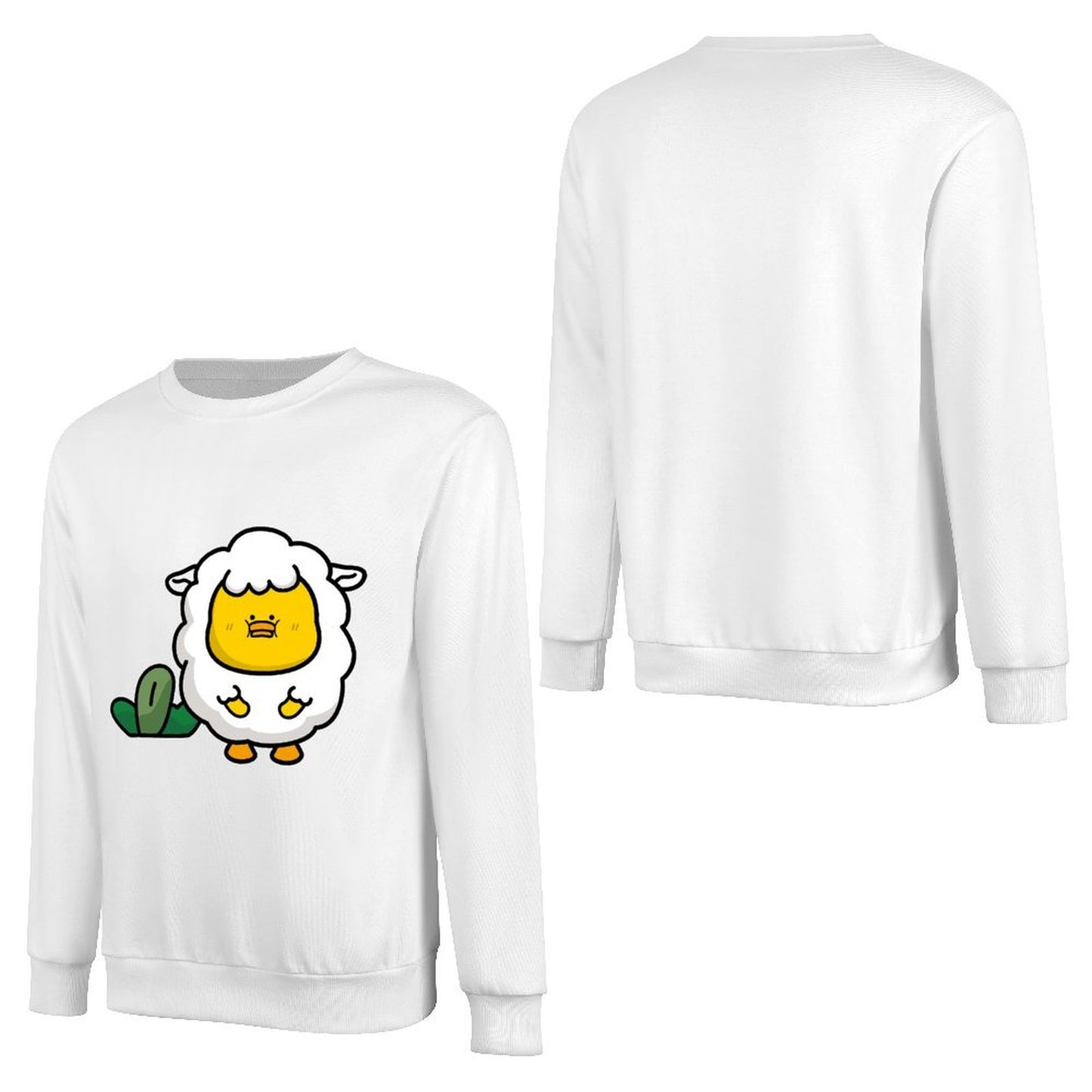 Front Patterned Long Sleeve TopHeavyweight BasicSeries