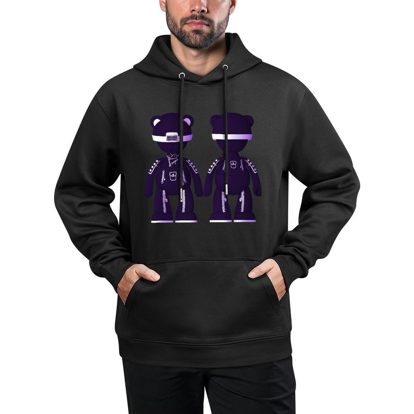 IPIB 250g Hooded Pocket Sweatshirt Front GraphicMen's Hooded  Sweatshirt6000093-4