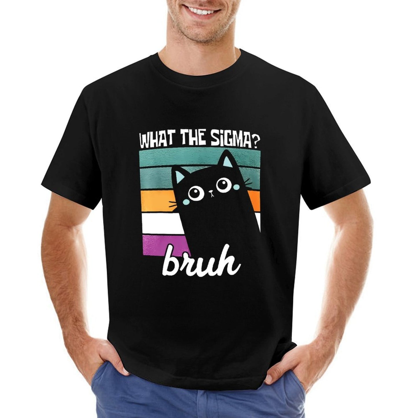Inkmay Casual Cotton T-shirt Abstract Geometric Shapes In Vibrant Colors Unisex T-shirtBatch-Printed Fresh T-Shirt