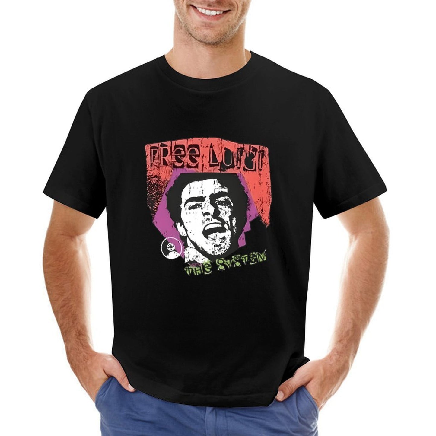 Inkmay Casual Cotton T-shirt Free Luci The System Artwork Unisex T-shirtSoft Colorfast T-Shirt