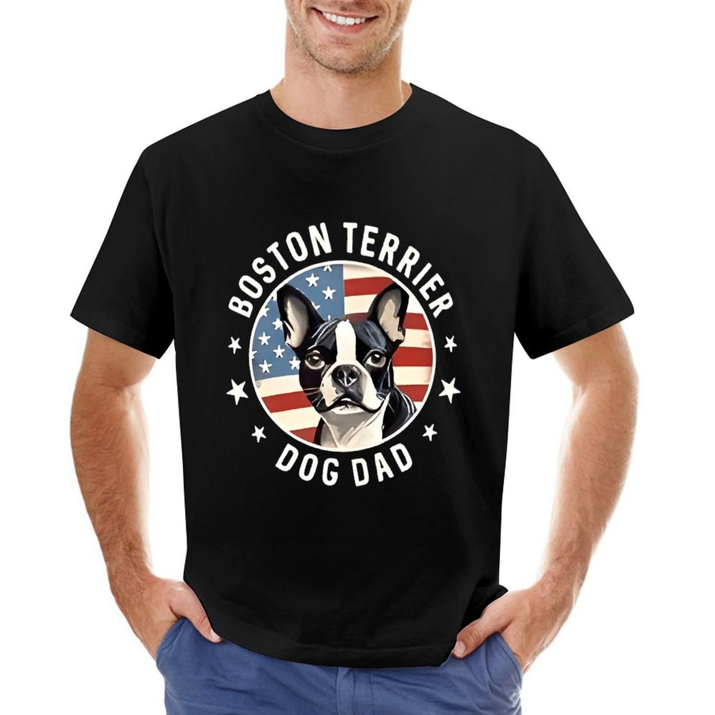 Inkmay Casual Cotton T-shirt Bold Dog Face With Text Design Unisex T-shirtBold CleanCut T-Shirt