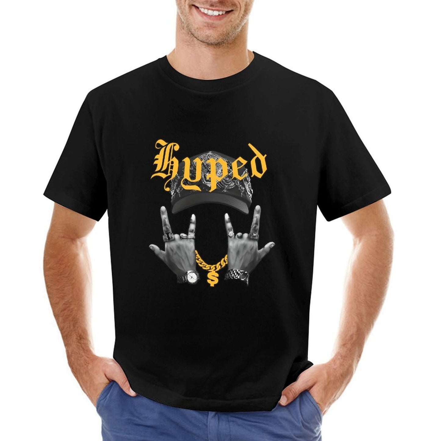 Inkmay Casual Cotton T-shirt Hyped Hat With Intricate Design Art Unisex T-shirtEverydaySeries Everyday T-Shirt