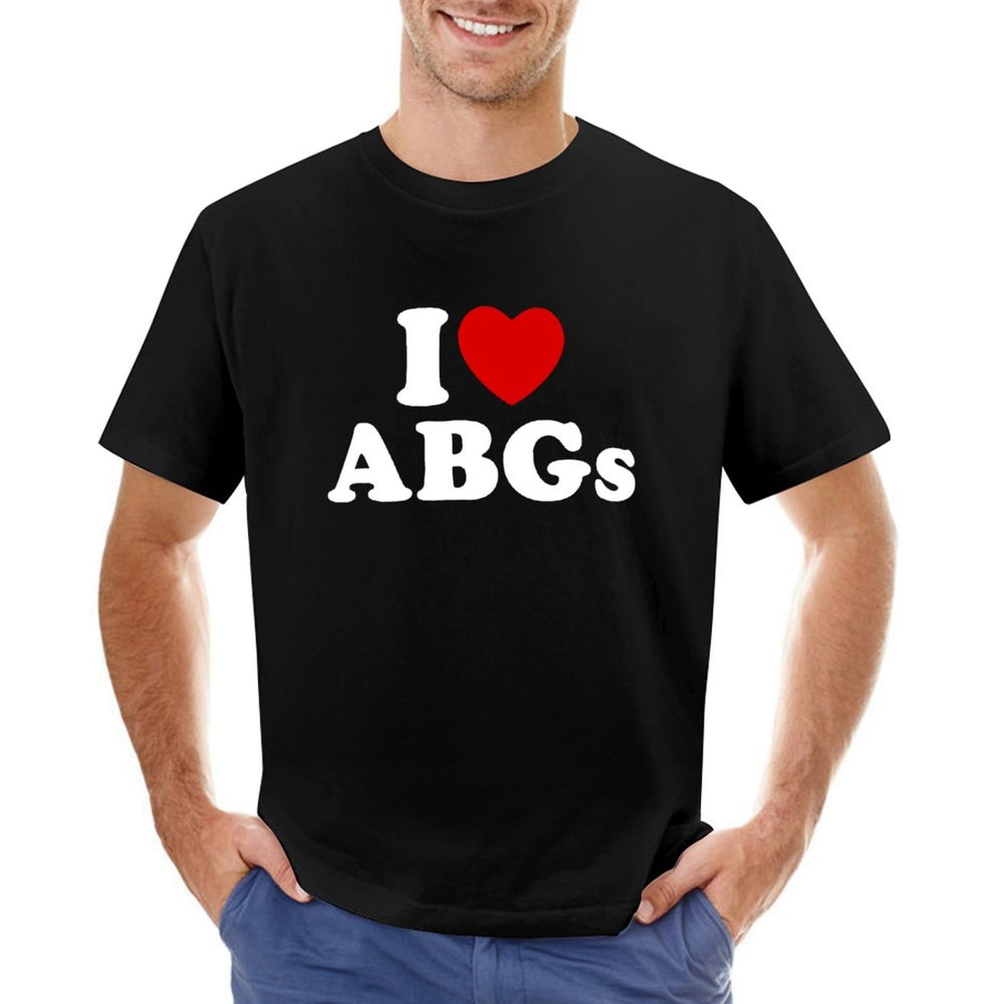Inkmay Casual Cotton T-shirt I Love Abcs With Heart Unisex T-shirtEverydayFit Series T-Shirt