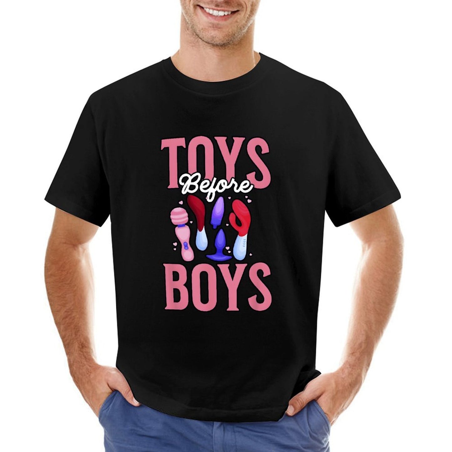Inkmay Casual Cotton T-shirt Toys Before Boys Vibrators In Colors Unisex T-shirtPureStyle Unisex T-Shirt