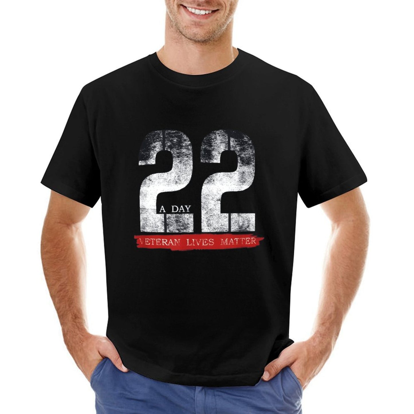 Inkmay Casual Cotton T-shirt A Day Twenty Two Veteran Lives Unisex T-shirtTrueStyle ActiveStyle T-Shirt