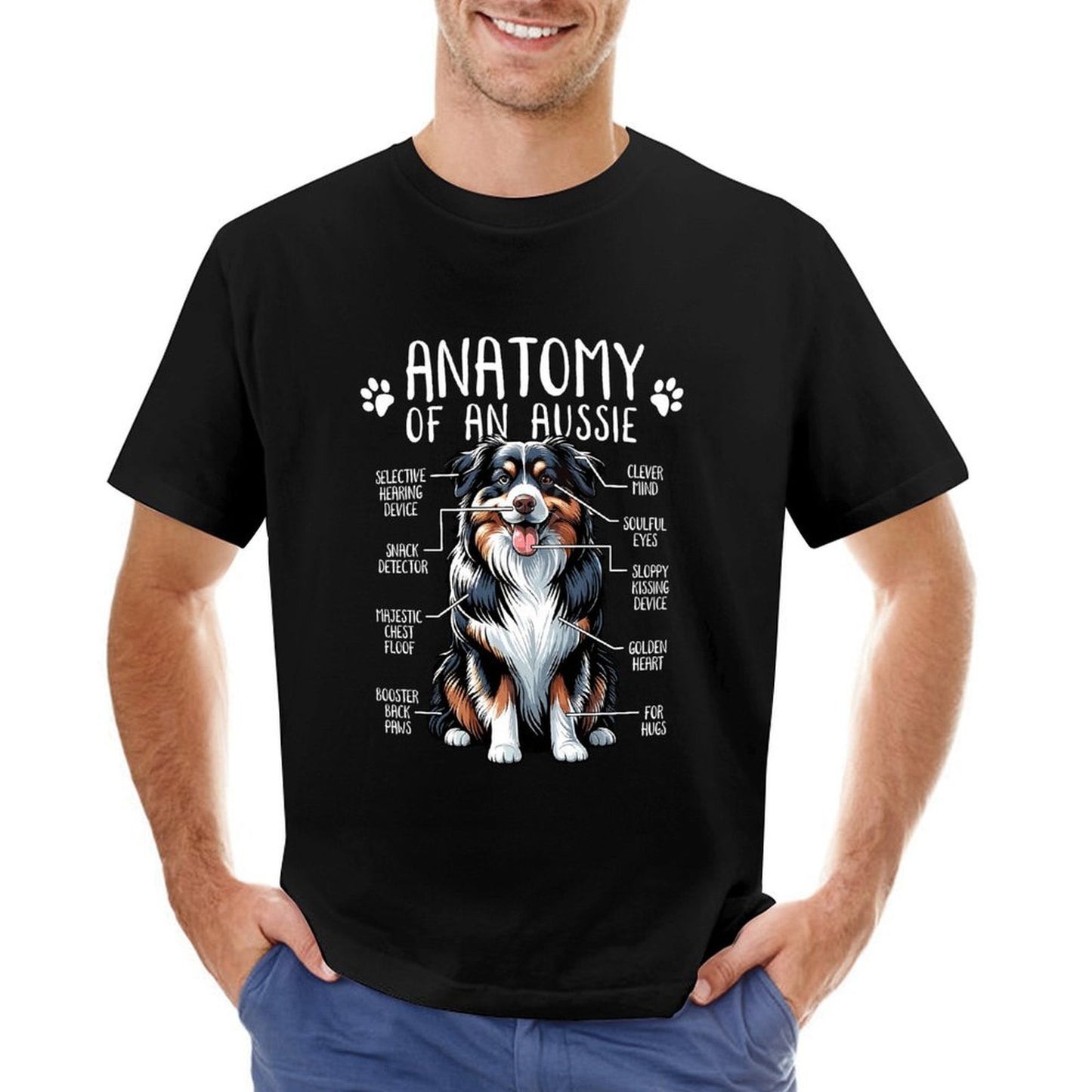Inkmay Casual Cotton T-shirt Dog With Colorful Fur Pattern Unisex T-shirtEdition SimpleFit T-Shirt