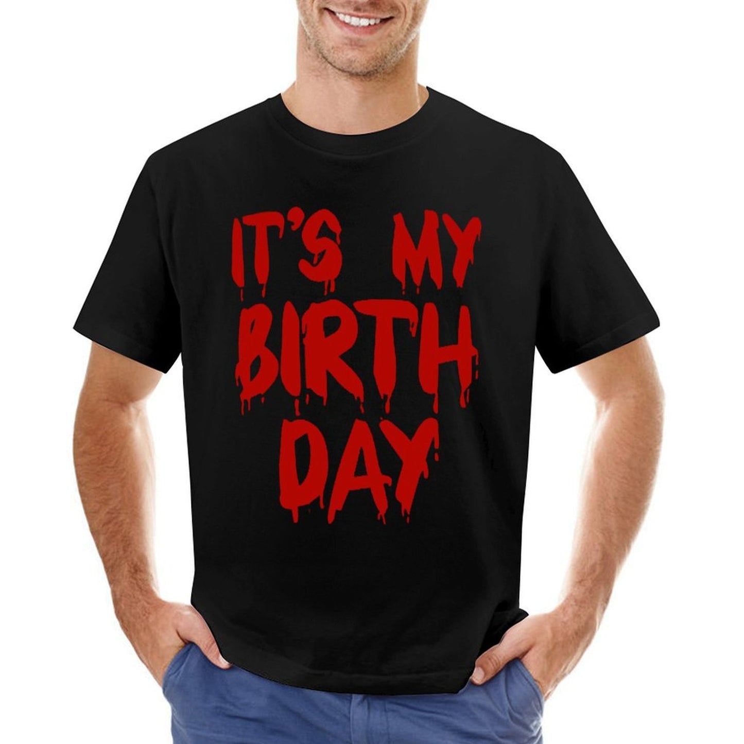 Inkmay Casual Cotton T-shirt It S My Birthday Day Print Unisex T-shirtUnisex Ultra Durable T-Shirt
