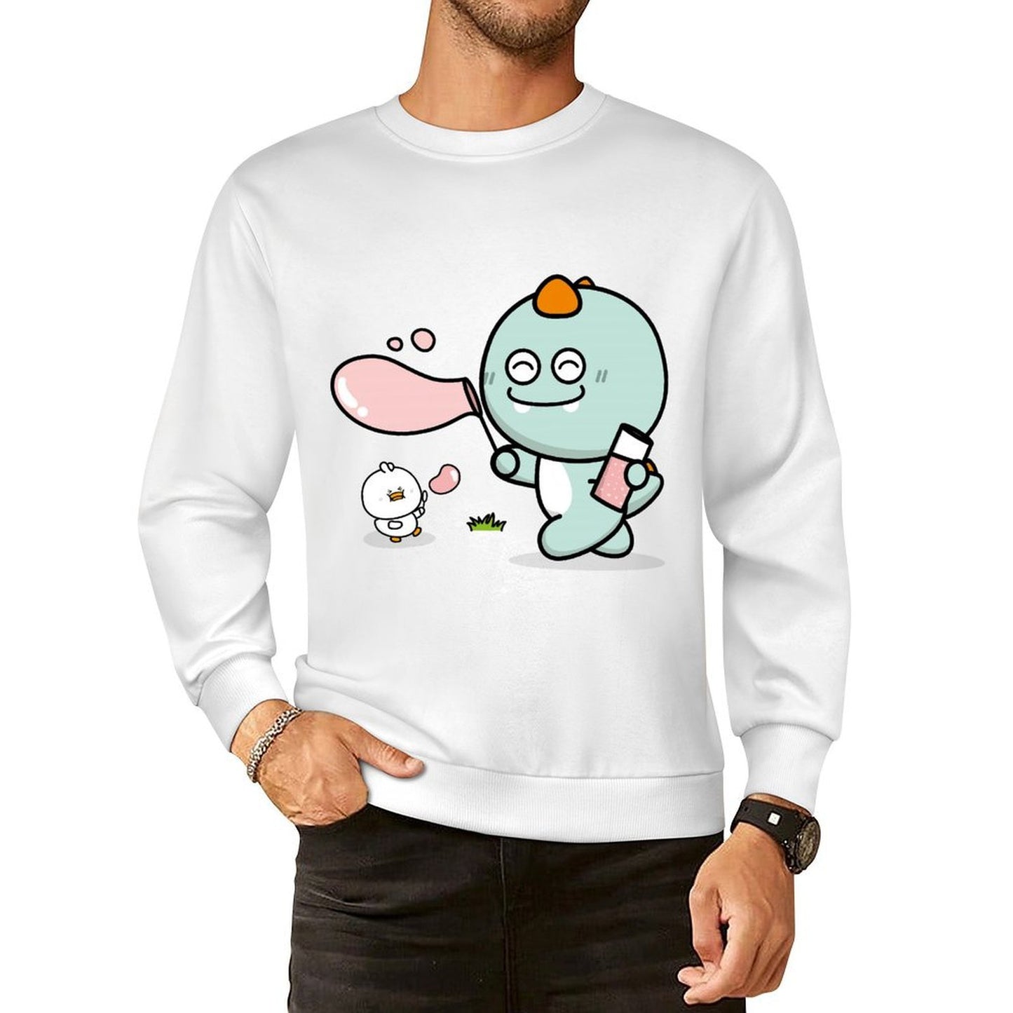 Front Patterned Long Sleeve TopComfortLine Unisex