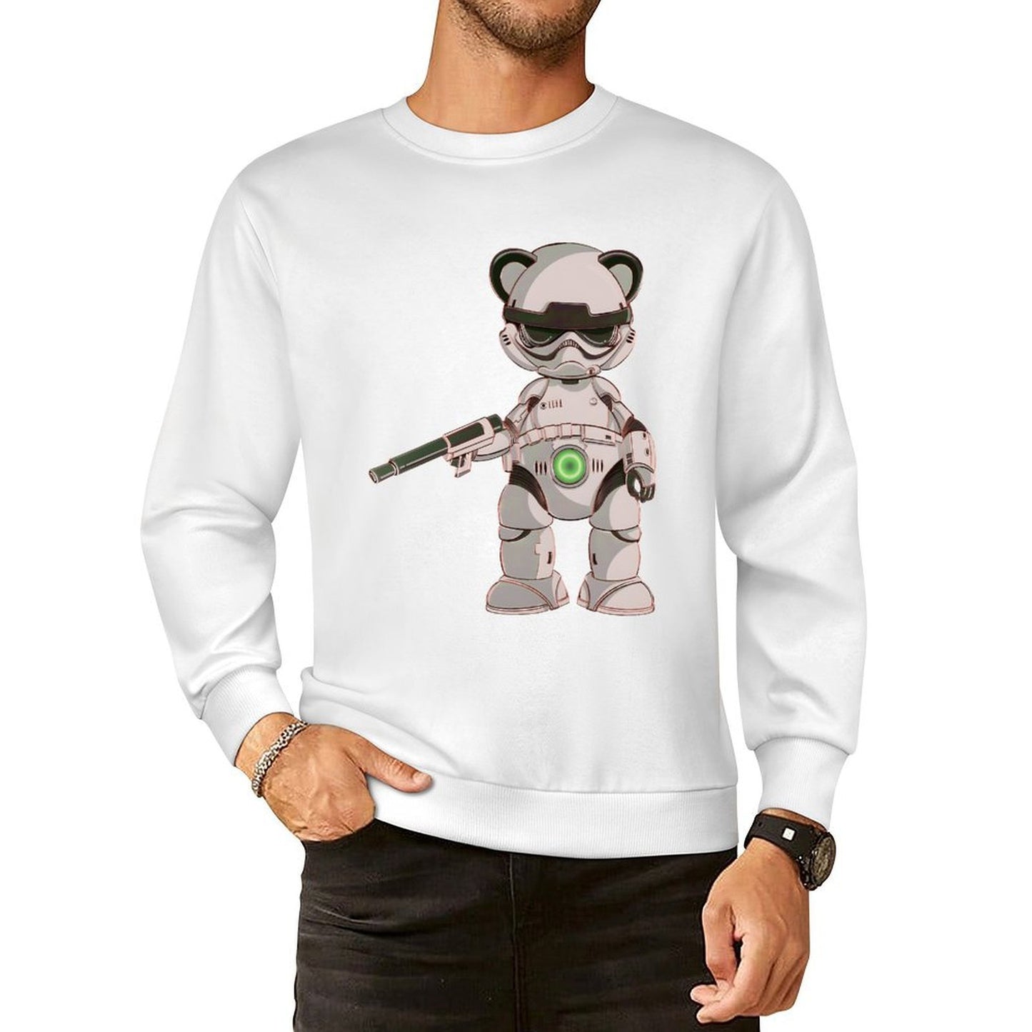 Long Sleeve With Front PatternModernFit Cotton