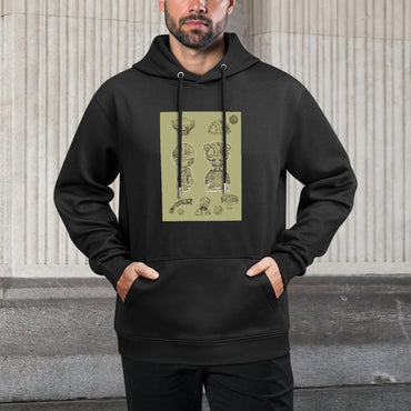 IPIB 250g Hooded Pocket Sweatshirt Front GraphicMen's Hooded  Sweatshirt6000008-5
