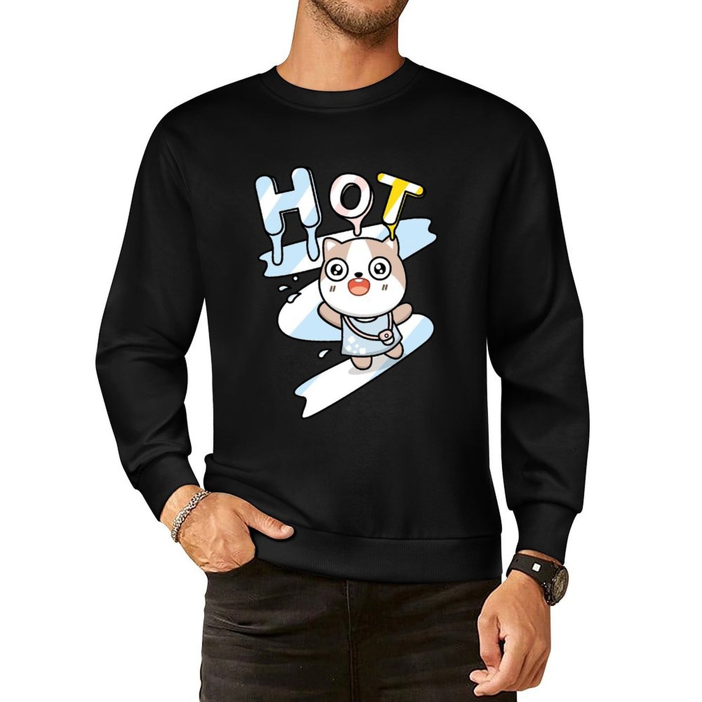 IPBR 250g Crew Neck Long Sleeve Sweatshirt Front GraphicCrew Neck Long Sleeve Sweatshirt4001531