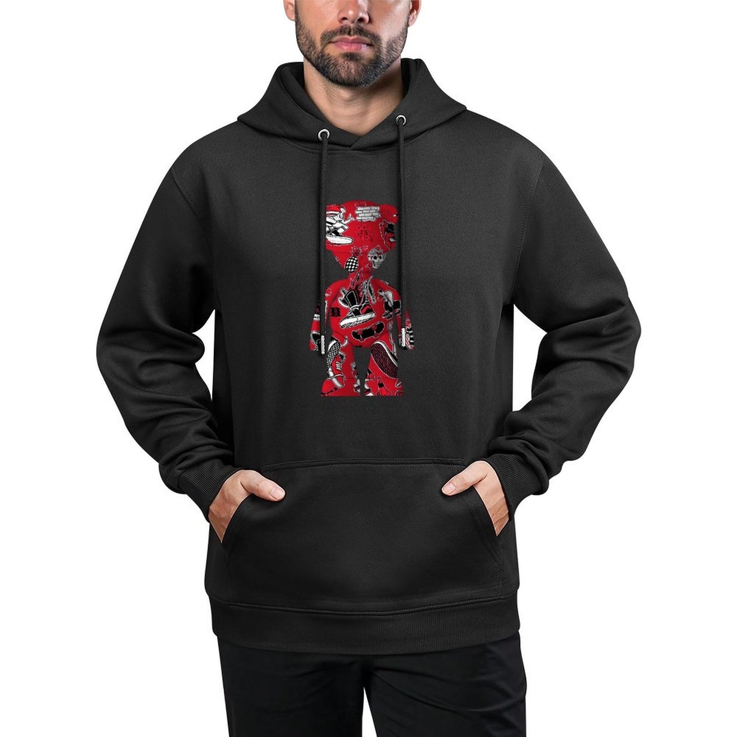 IPIB 250g Hooded Pocket Sweatshirt Front GraphicMen's Hooded  Sweatshirt6000118-2