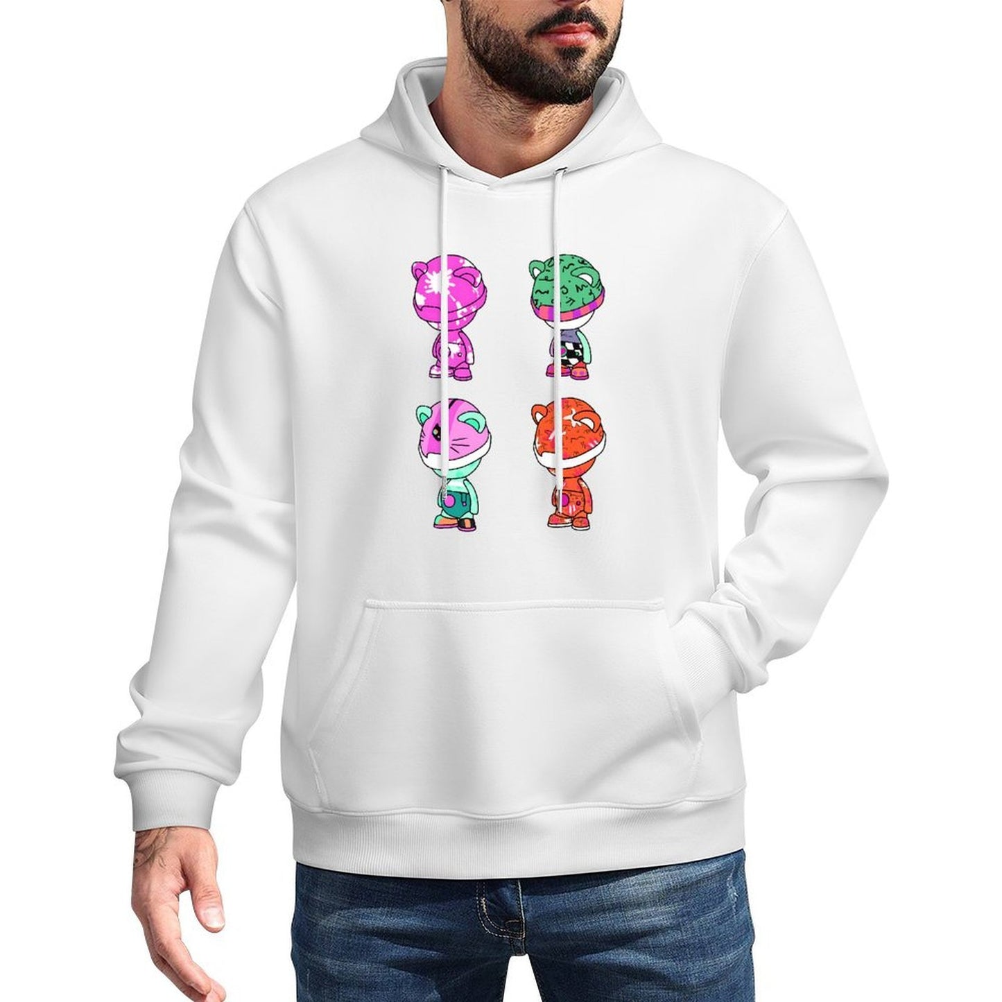 IPIB 250g Hooded Pocket Sweatshirt Front GraphicMen's Hooded  Sweatshirt6000074-3