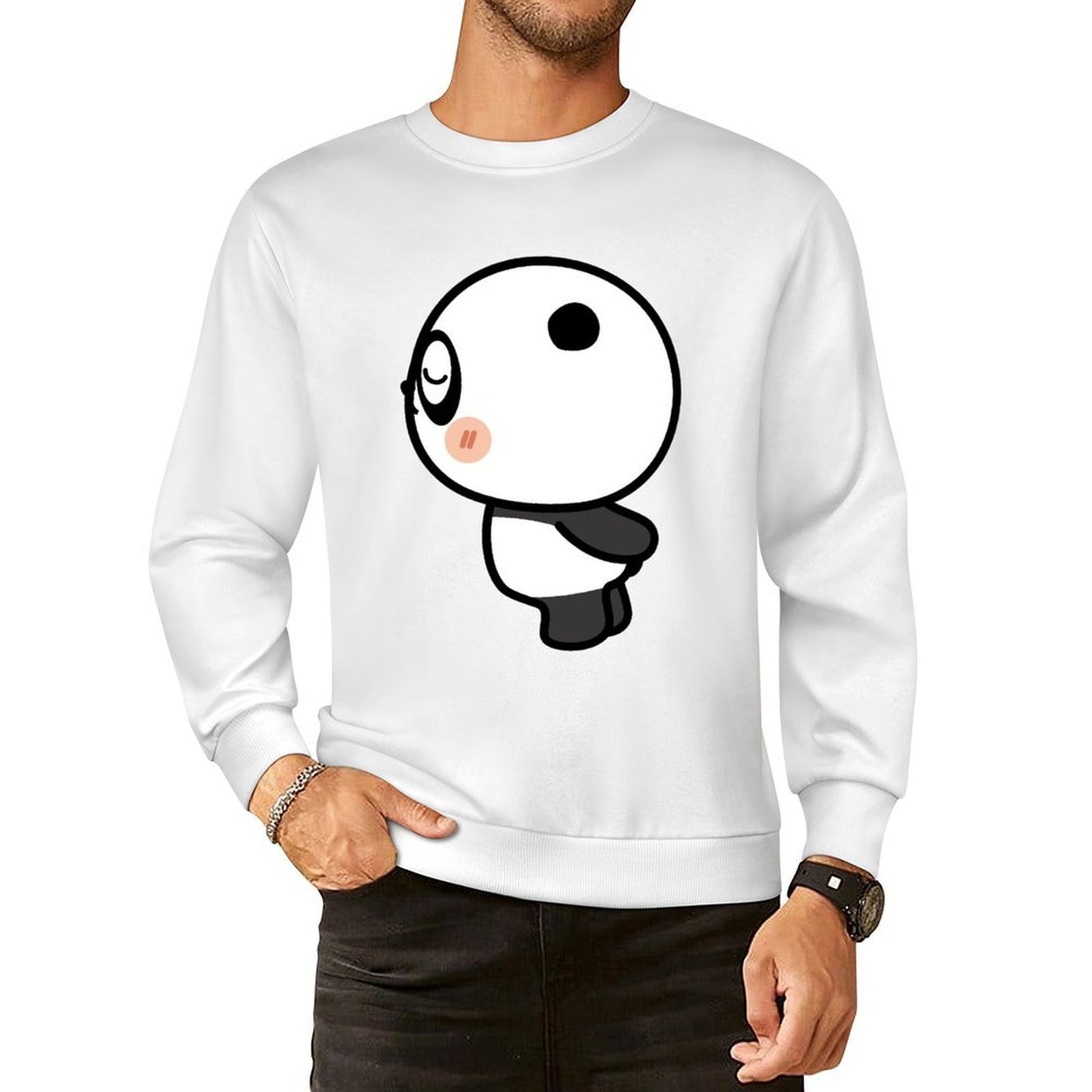 Front Patterned Long Sleeve TopPrinted TrueComfort