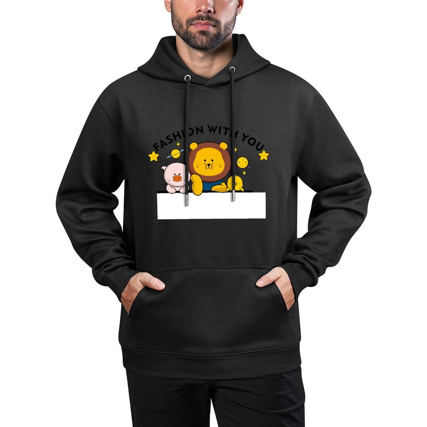 Logo-Ready Pure Front Graphic Hoodies