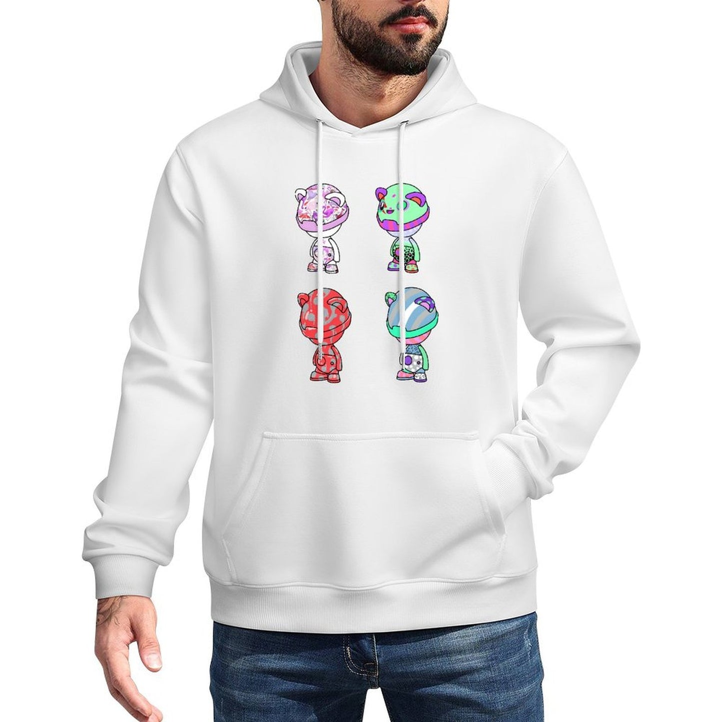 IPIB 250g Hooded Pocket Sweatshirt Front GraphicMen's Hooded  Sweatshirt6000073-1