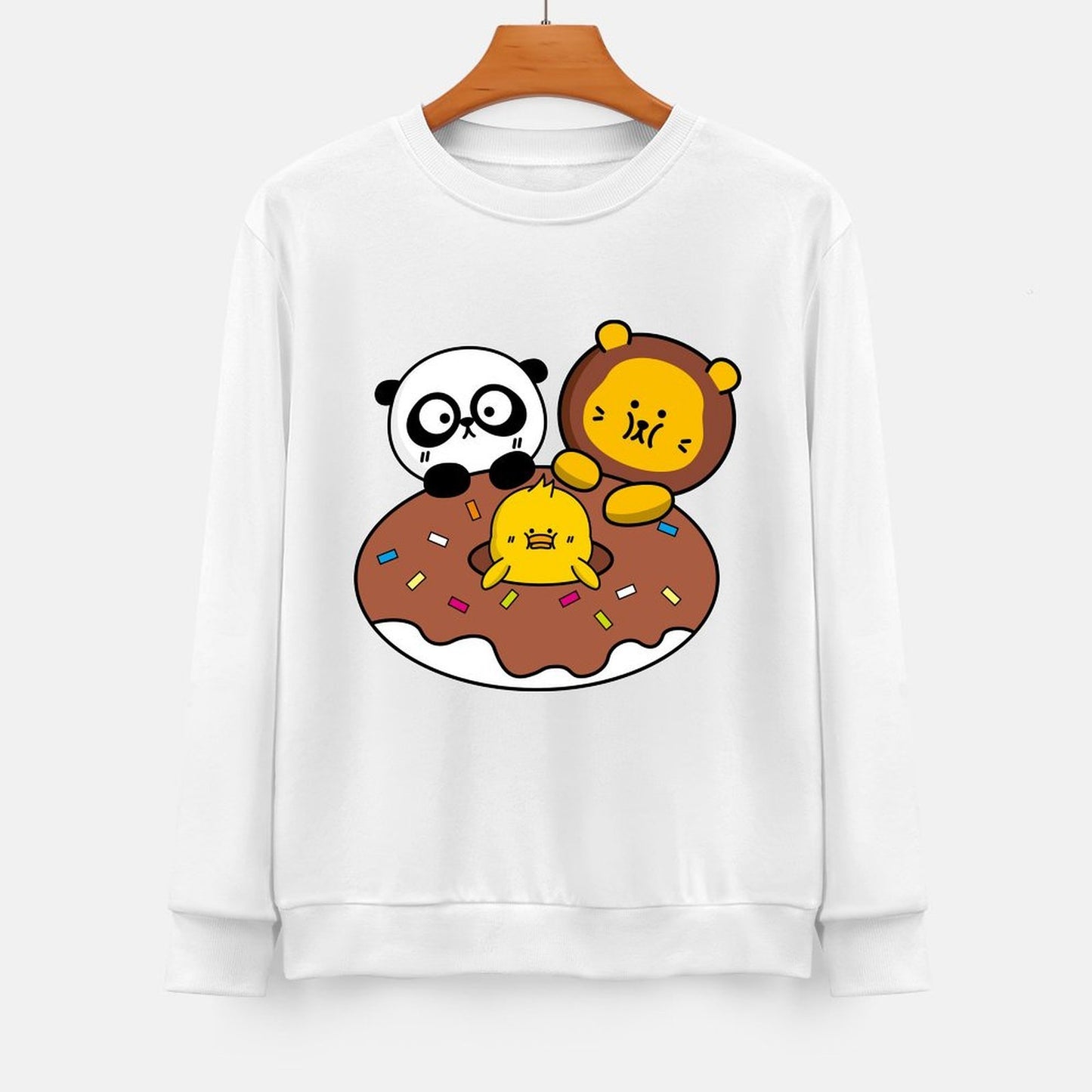 Front Patterned Long Sleeve TopSmooth Feel Softstyle