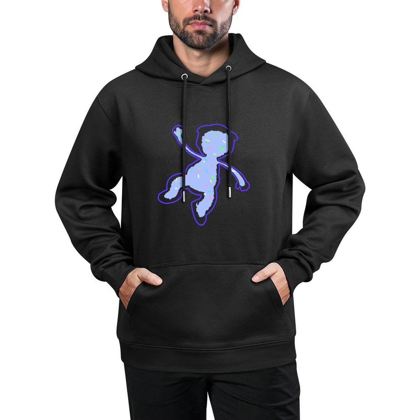 IPIB 250g Hooded Pocket Sweatshirt Front GraphicMen's Hooded  Sweatshirt6000006-5