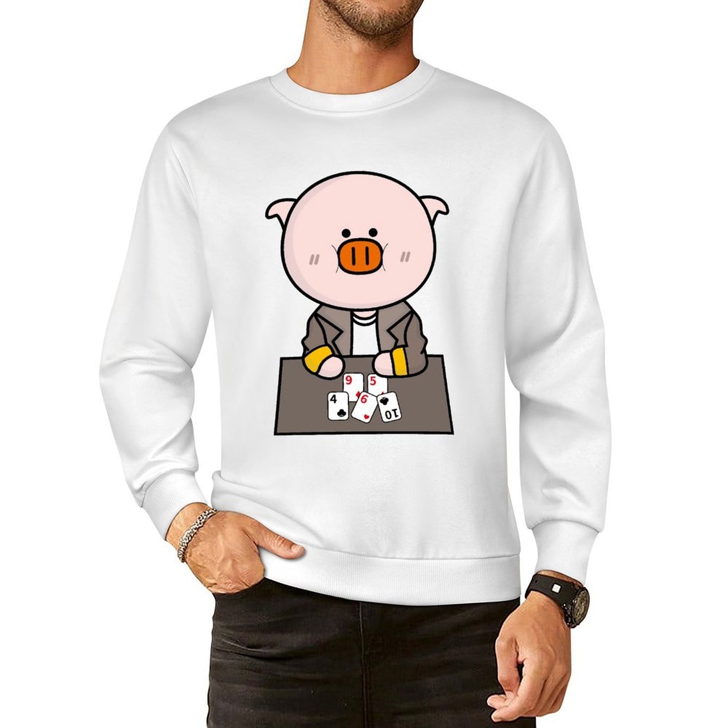 Front Patterned Long Sleeve TopEverydayWear Studio