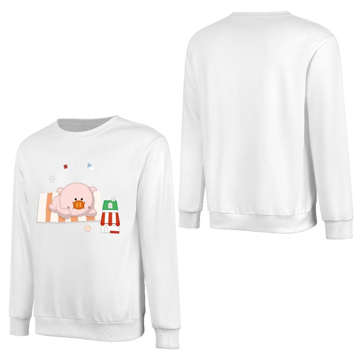 Front Patterned Long Sleeve TopNatural ClassicStyle