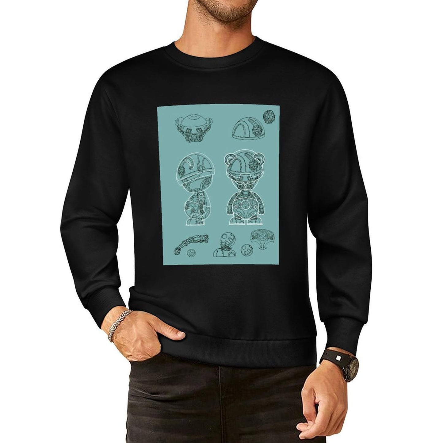 IPIB 250g Crew Neck Long Sleeve Sweatshirt Front GraphicCrew Neck Long Sleeve Sweatshirt6000008-4