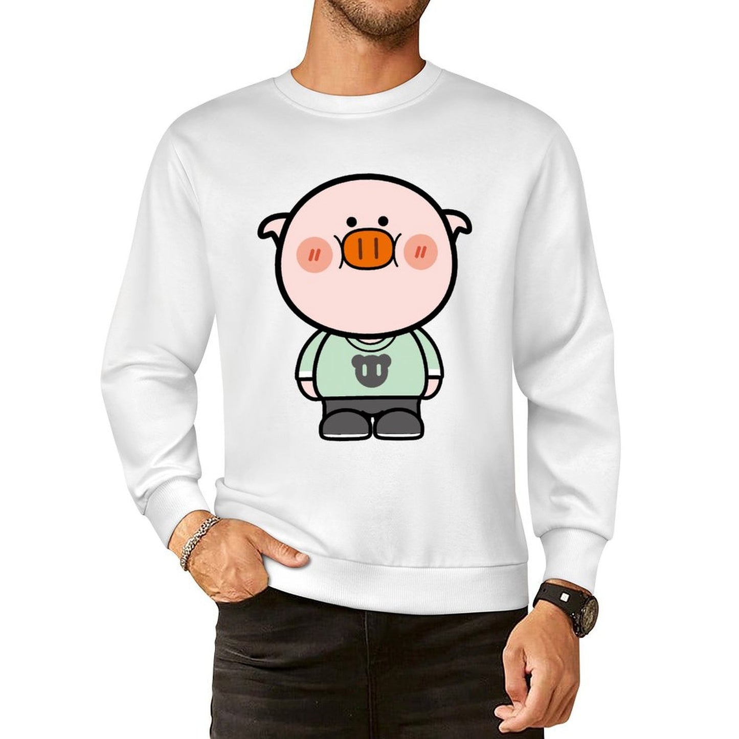 Front Patterned Long Sleeve TopEssential ActiveStyle