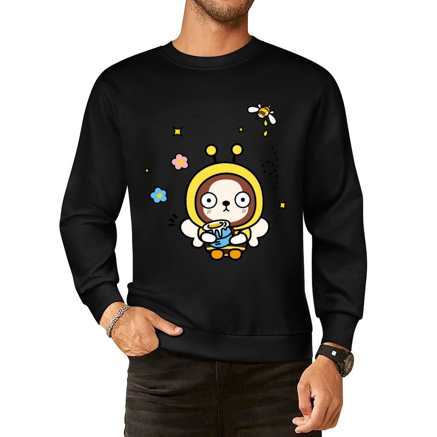 Front Patterned Long Sleeve TopClassicLine Printed