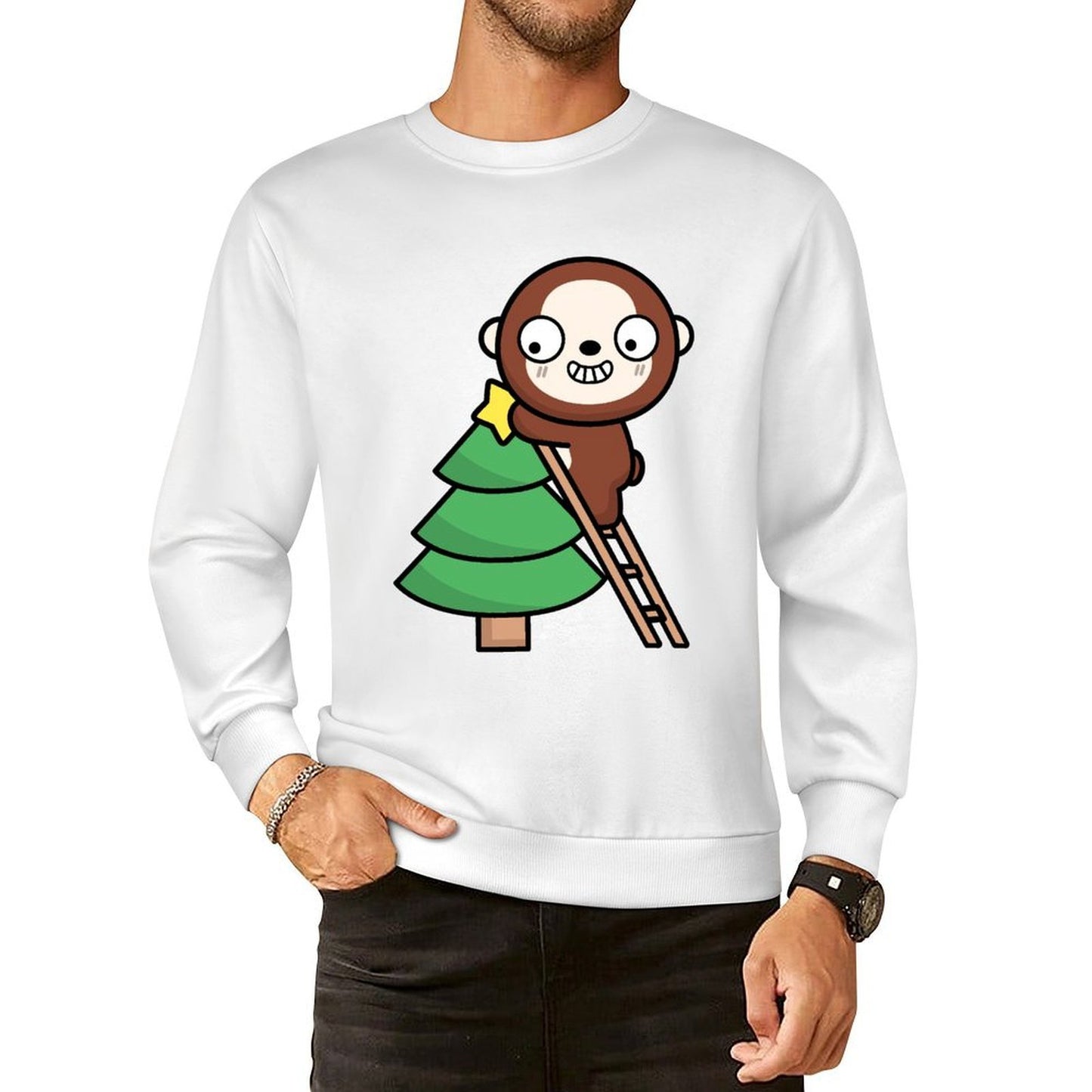 Front Patterned Long Sleeve TopPerformance Soft-Touch