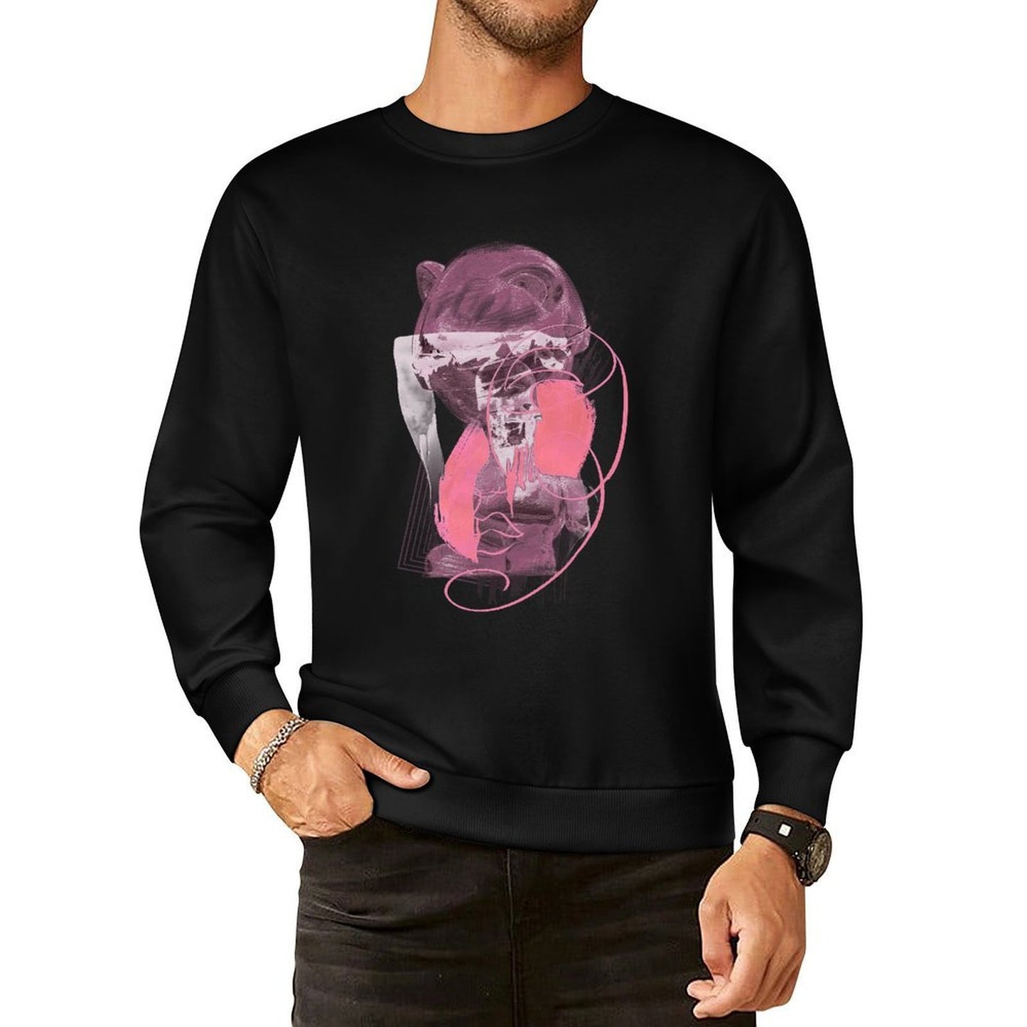 IPIB 250g Crew Neck Long Sleeve Sweatshirt Front GraphicCrew Neck Long Sleeve Sweatshirt6000019-3