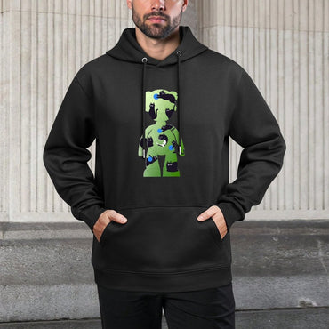 IPIB 250g Hooded Pocket Sweatshirt Front GraphicMen's Hooded  Sweatshirt6000135-1